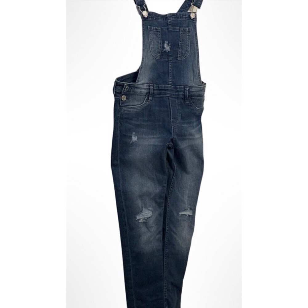 H&M Distressed Denim Overall Bib Pants 10-11yrs